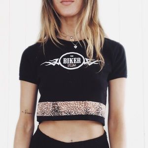 Reworked vintage biker tee